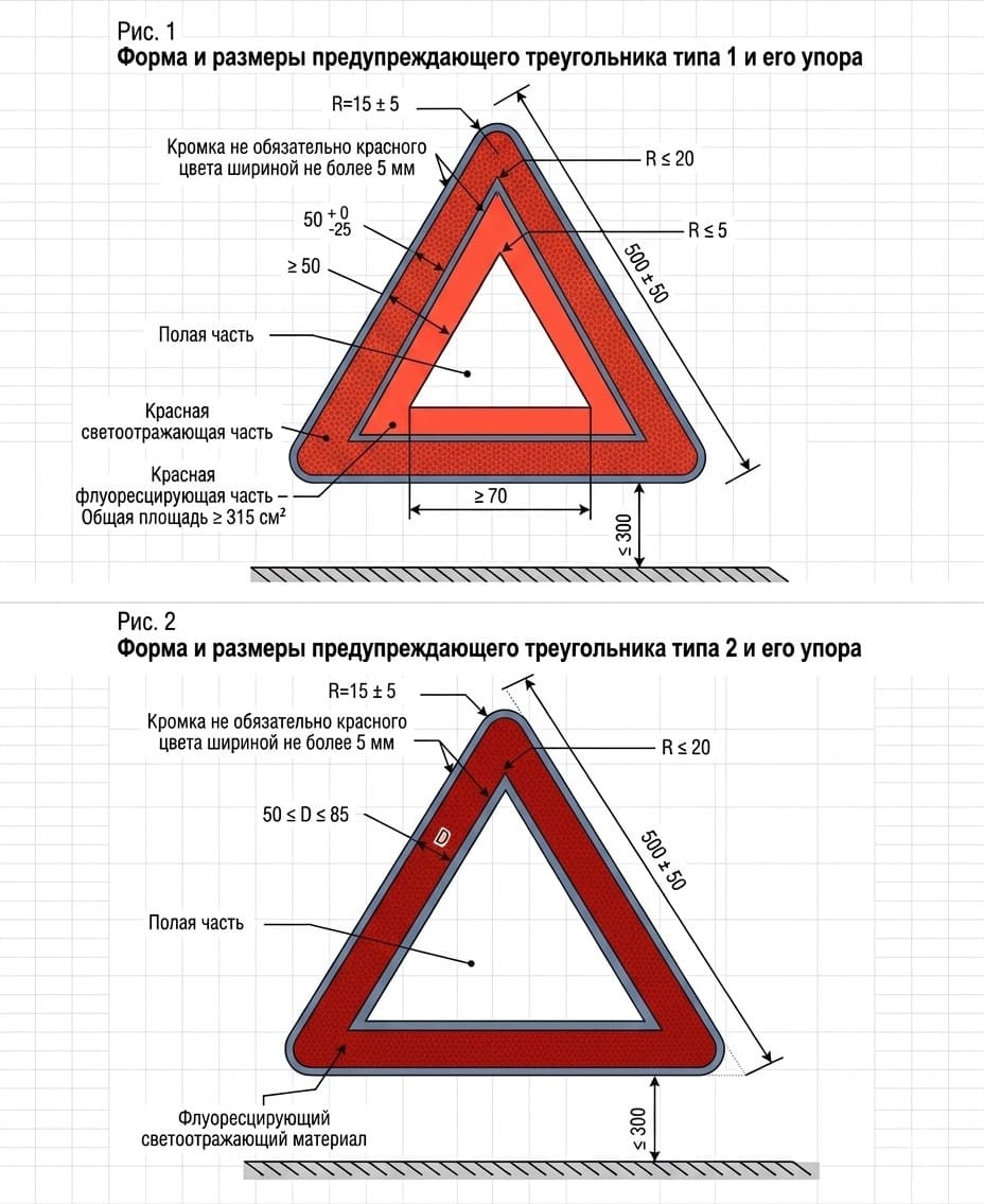 Инфографика - знак аварийной остановки по правилам РБ: Тип 1 и Тип 2